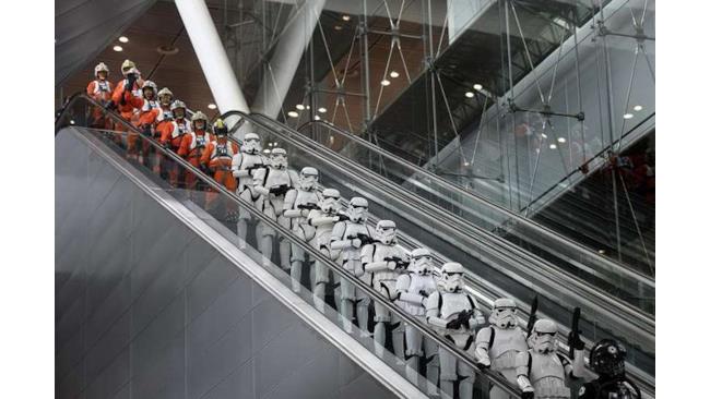 Schieramento Star Wars all'aeroporto di Singapore