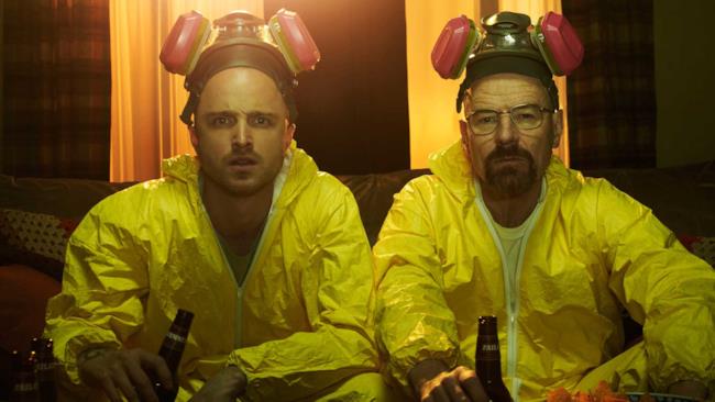 Walter White e Jesse Pinkman in una celebre scena di Breaking Bad. I protagonisti di Breaking Bad in una scena fondamentale della serie televisiva.