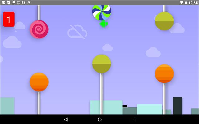 Una schermata dal gioco Lollipop, omaggio a Flappy Bird