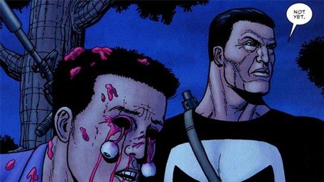 Una violentissima scena del fumetto Il Punitore