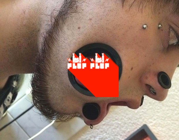 Il piercing estremo di Bodymoded Punky Foto di piercing estremo e body modification