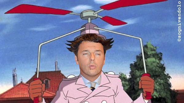 L'ironia della rete colpisce Matteo Renzi Matteo Renzi come l'ispettore Gadget