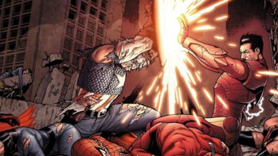 Una scena del fumetto Civil War