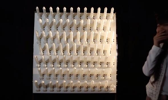 Muro di peni interattivi Muro di peni stampati in 3D e interattivi