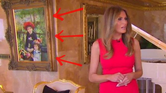 Trump si pavoneggia per il suo Renoir... ma è un falso Melania Trump e il Renoir falso