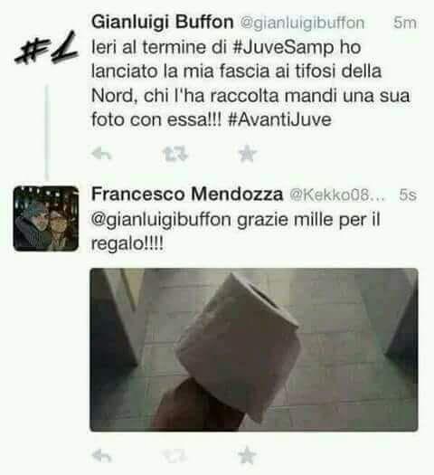 Un retweet sarcastico a Buffon - Immagini divertenti per WhatsApp da scaricare gratis