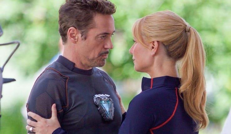 Pepper e Tony all'inizio di Infinity War.