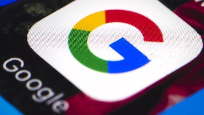L'icona dell'azienda La foto di uno schermo con l'icona di Google