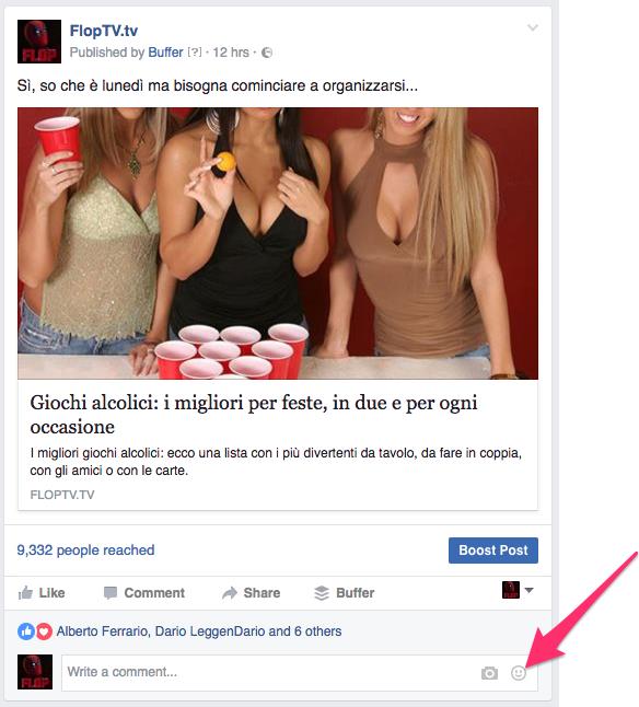 pagina web che mostra come abilitare gli sticker dei piccioni viola