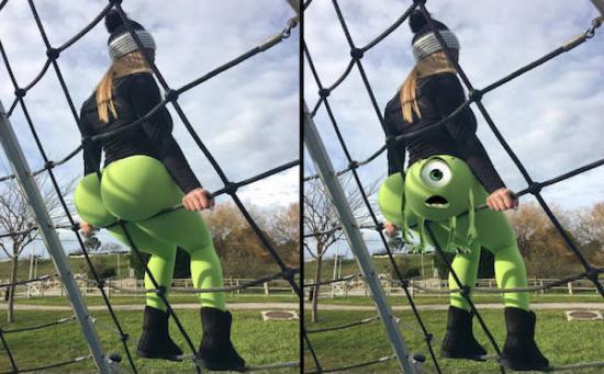 Una ragazza seduta su una rete - Immagini divertenti per WhatsApp