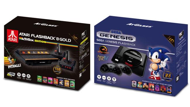 SEGA Genesis Flashback e Atari Flashback 8 Gold Il packaging del nuovo SEGA Genesis Flashback e del Atari Flashback 8 Gold