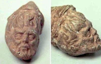 Una testa di terracotta messicana