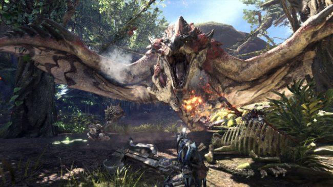 Un combattimento in Monster Hunter World - Monster Hunter World, le armi migliori Una scena tratta da Monster Hunter World