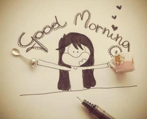 vignetta con la scritta good morning
