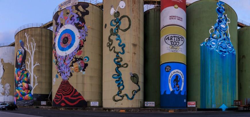 I decoratissimi silos di Catania