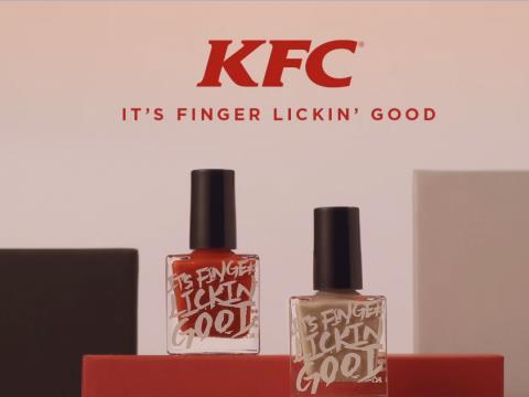 Le due versioni degli smalti commestibili KFC