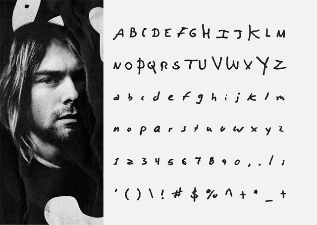 La calligrafia di Kurt diventa un font digitale
