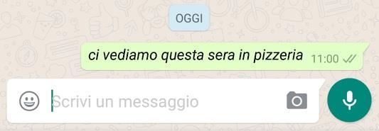 Messaggio in corsivo su WhatsApp