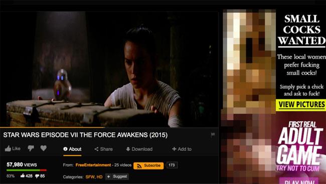 PornHub Star Wars streaming La pagina di PornHub con Star Wars in streaming