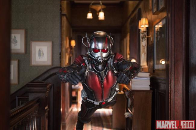 Ant-Man si precipita all'azione in una scena del film