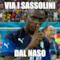 via i sassolini dal naso