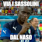 via i sassolini dal naso