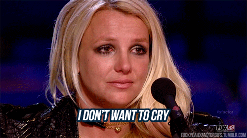 Brtiney Spears e la traccia senza Auto-Tune: disastro GIF di Britney Spears che piange
