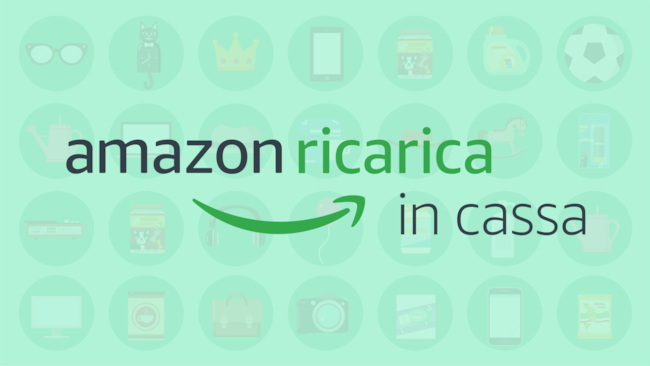 Amazon, adesso puoi fare acquisti come se ricaricassi lo smartphone Il logo di Amazon Ricarica in Cassa