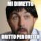 mi dimetto dritto per dritto