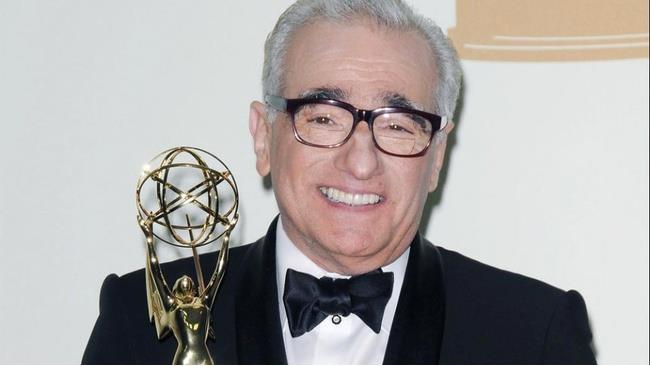 Martin Scorse durante una premiazione Una foto di Scorsese