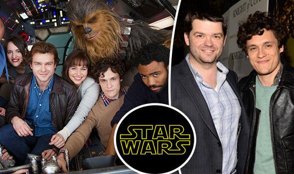 Han Solo A Star Wars Story Il cast di Han Solo: A Star Wars Story con i due registi, Lord e Miller.