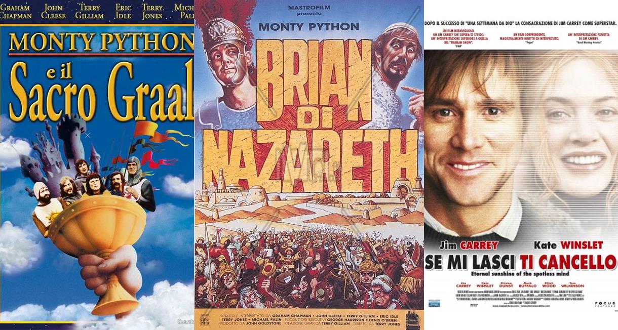 Un collage con le locandine dei film