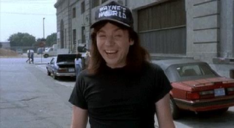 Wayne Campbell è completamente d'accordo - GIF di reazione ai commenti, le più divertenti da usare su Whatsapp e Facebook