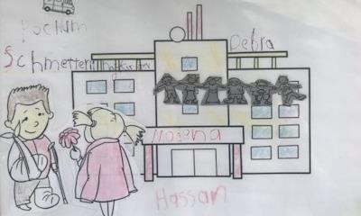 Un disegno realizzato da Hassan