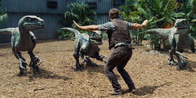 Owen Grady e i raptor ammaestrati di Jurassic World