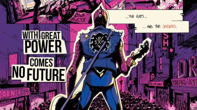 Spider Punk fa il suo debutto come versione alternativa dell'Uomo Ragno Immagine di debutto di Spider Punk