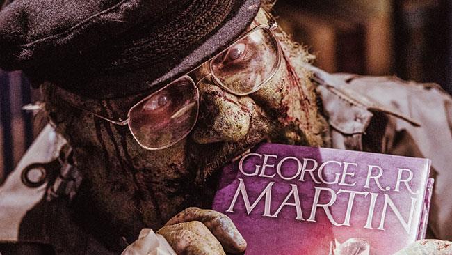 George R. R. Martin zombie firma autografi di Game of Thrones nella seconda stagione di Z-Nation! George Martin zombie in Z-Nation