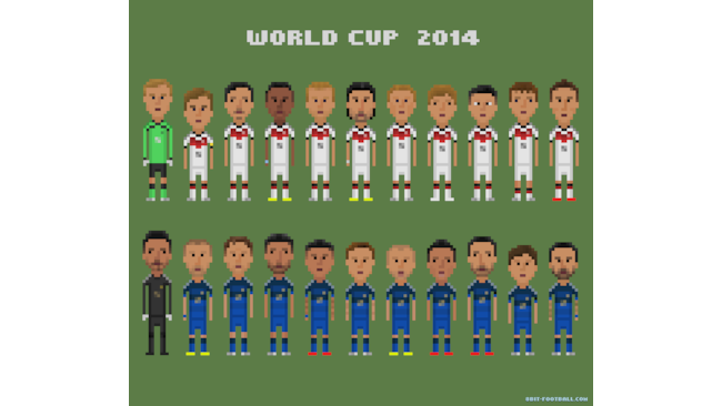 Le squadre finaliste dei Mondiali 2014 a 8-bit
