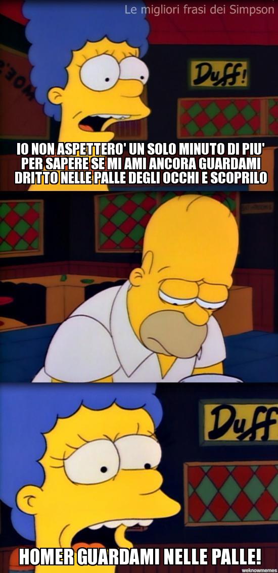 Homer e Marge si rimettono insieme guardandosi nelle palle