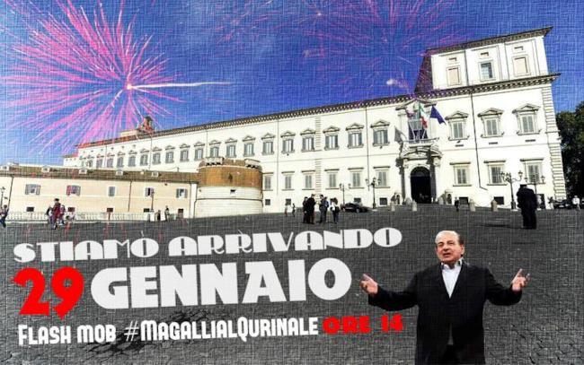 Segnati la data del flas hmob per Magalli al Quirinale Giancarlo Magalli al Quirinale: il banner