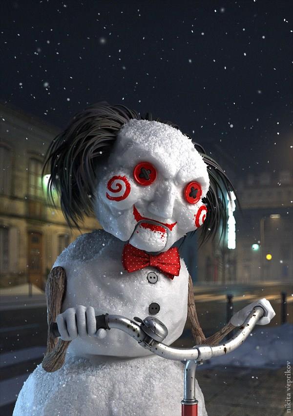 Jigsaw in versione pupazzo di neve