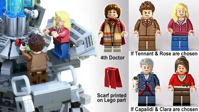 Alcuni dei possibili personaggi del set LEGO di Doctor Who