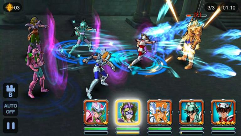 I cavalieri dello Zodiaco nel videogioco tratto dall'anime