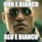 oro e bianco blu e bianco