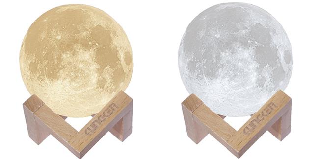 La lampada a forma di Luna 3D, a LED e ricaricabile La lampada a forma di Luna