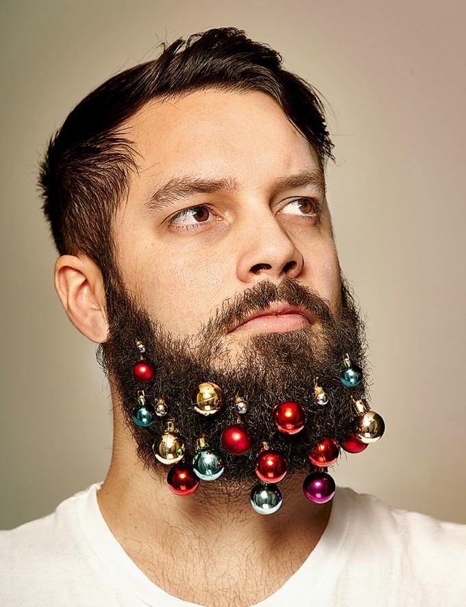 Le palline di Natale da barba