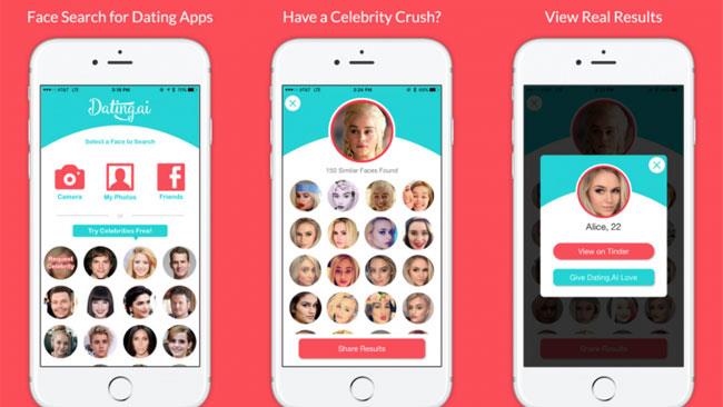 L'app che ti fa incontrare chi somiglia alla tua celebrity preferita! La schermata principale di Dating.ai