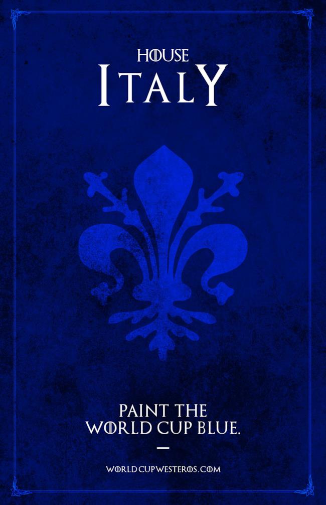 La bandiera dell'Italia in stile Game of Thrones