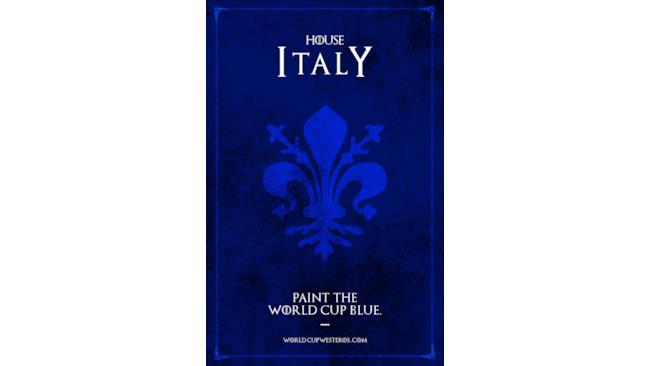 La bandiera dell'Italia in stile Game of Thrones