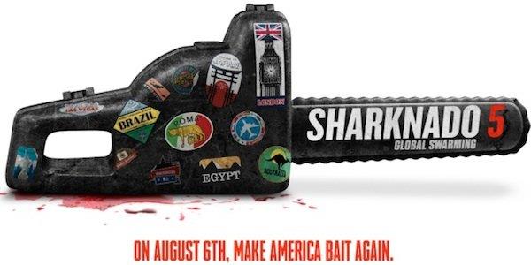Sharknado 5: Global Swarming, make America bait again Data e prima copertina per Sharknado 5: Global Swarming